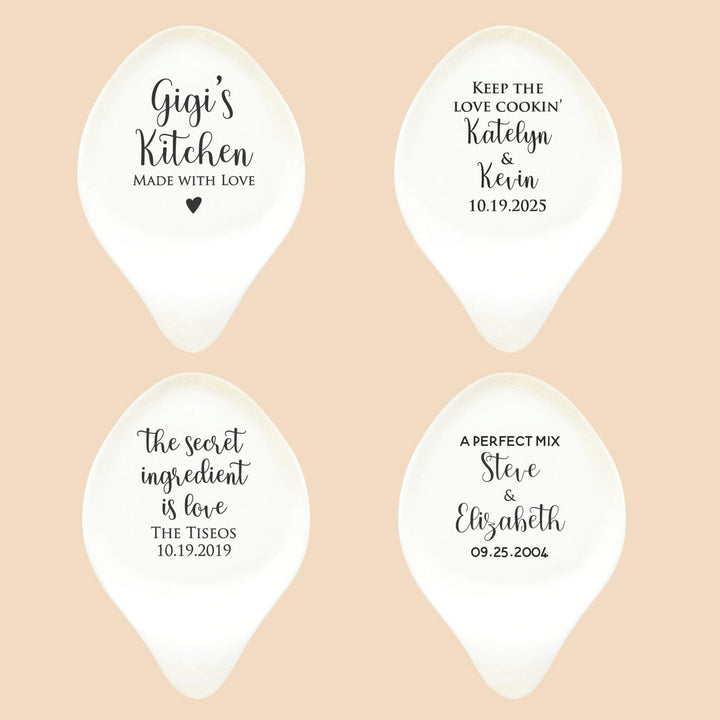 Personalized Ceramic Spoon Rest