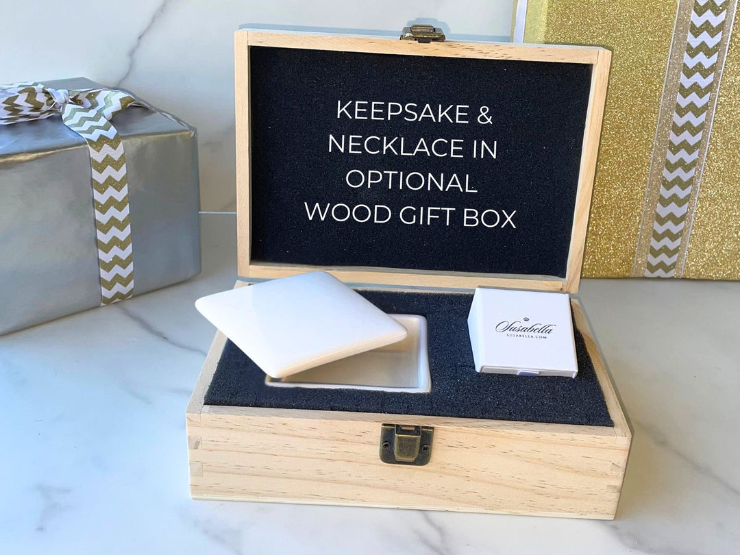 optional wood gift box use as memory box afterward