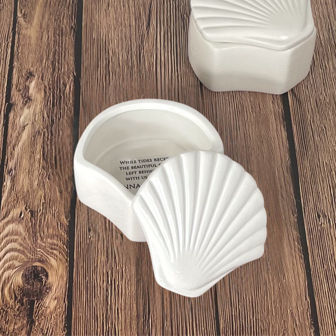 Memorial Gift, Personalized, "Stay With Us Forever" Shell Keepsake, Sympathy, Bereavement, Condolence Gift