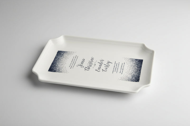 Personalized Wedding Invitation Plate - Large Tray - In Color Wedding Gift, Engagement Gift