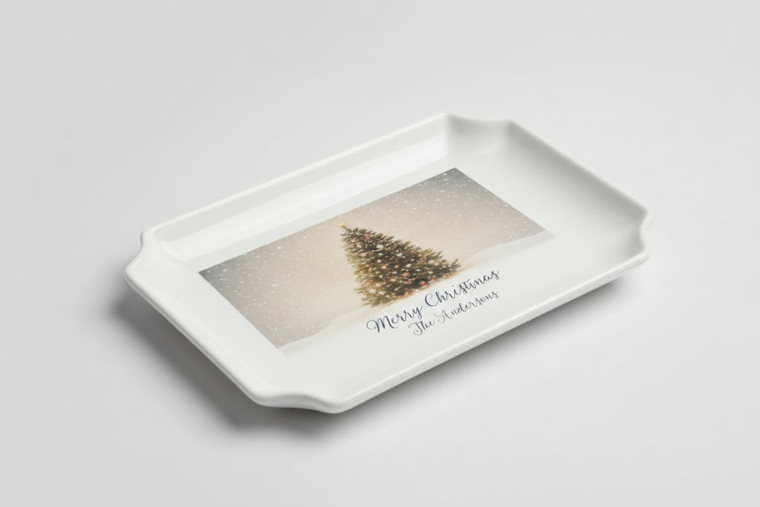 Personalized Wedding Invitation Plate - Large Tray - In Color Wedding Gift, Engagement Gift