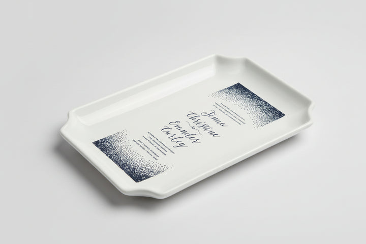 Personalized Wedding Invitation Plate - Large Tray - In Color Wedding Gift, Engagement Gift