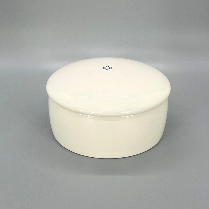 Bar Mitzvah or Bat Mitzvah Gift - Round Ceramic Keepsake Box - Star of David - Blue, Pink, etc.