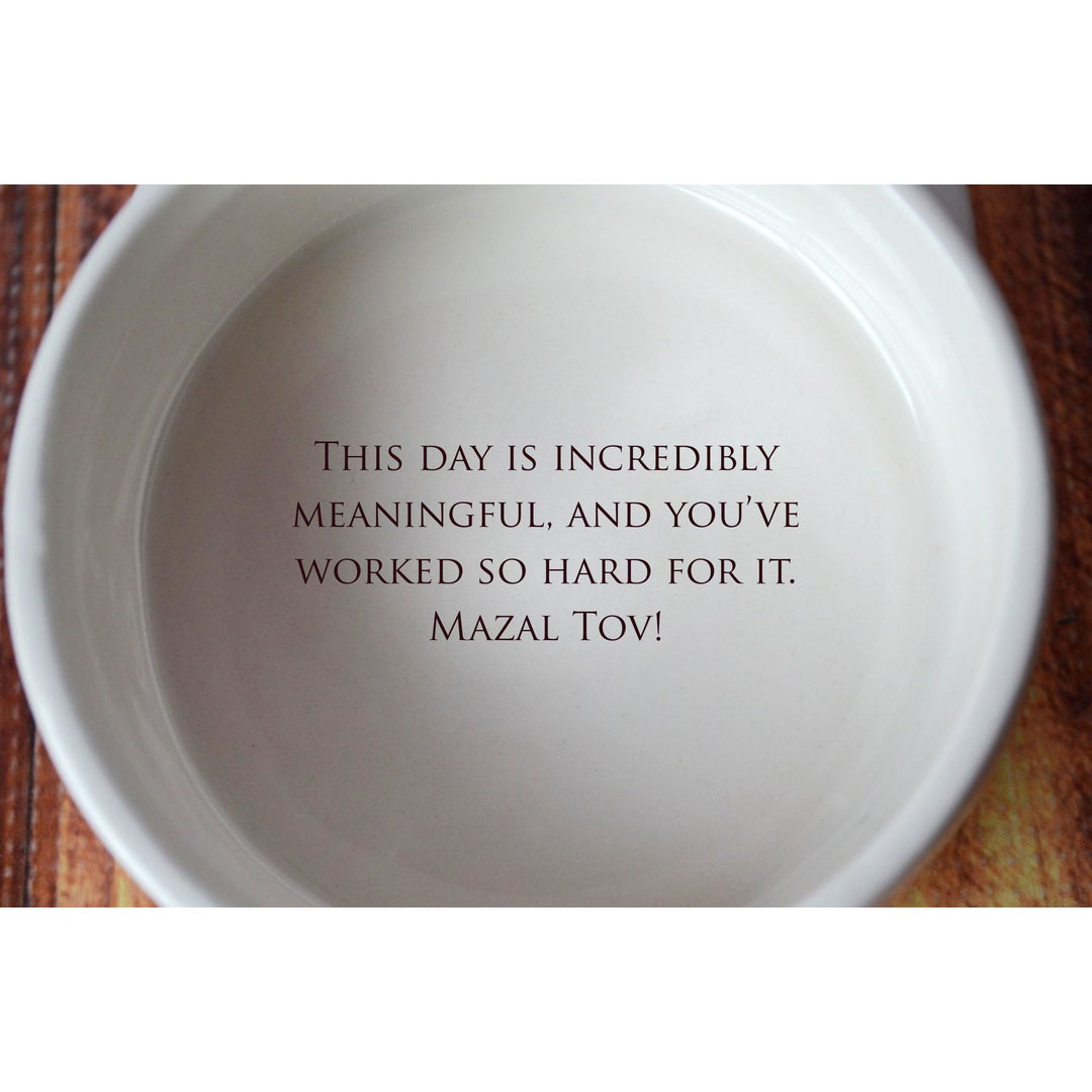 Bar Mitzvah or Bat Mitzvah Gift - Round Ceramic Keepsake Box - Star of David