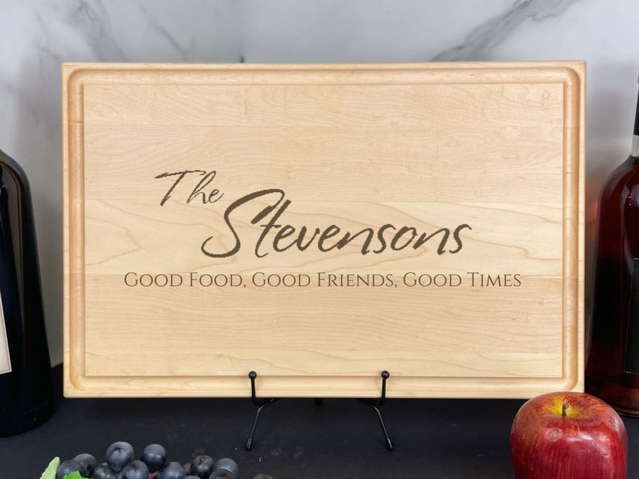 script personalized maple cutting board