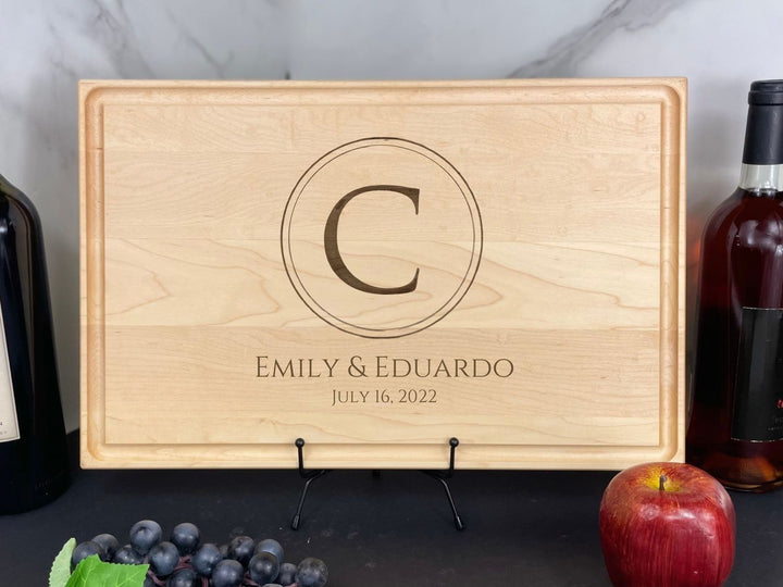 Maple Chopping Board | Cutting | Charcuterie | Personalized | Initial & Names | Wedding | Kitchen