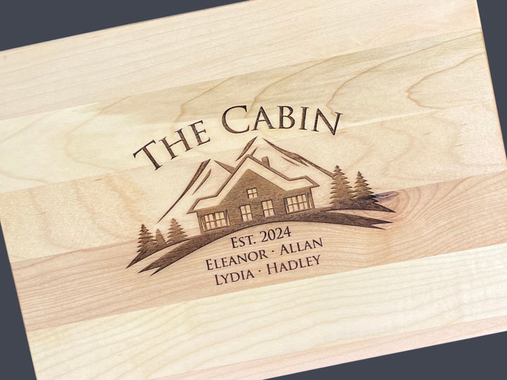 Maple Cutting Board | Personalized | Mountain Cabin Designs | Custom Gift | Charcuterie