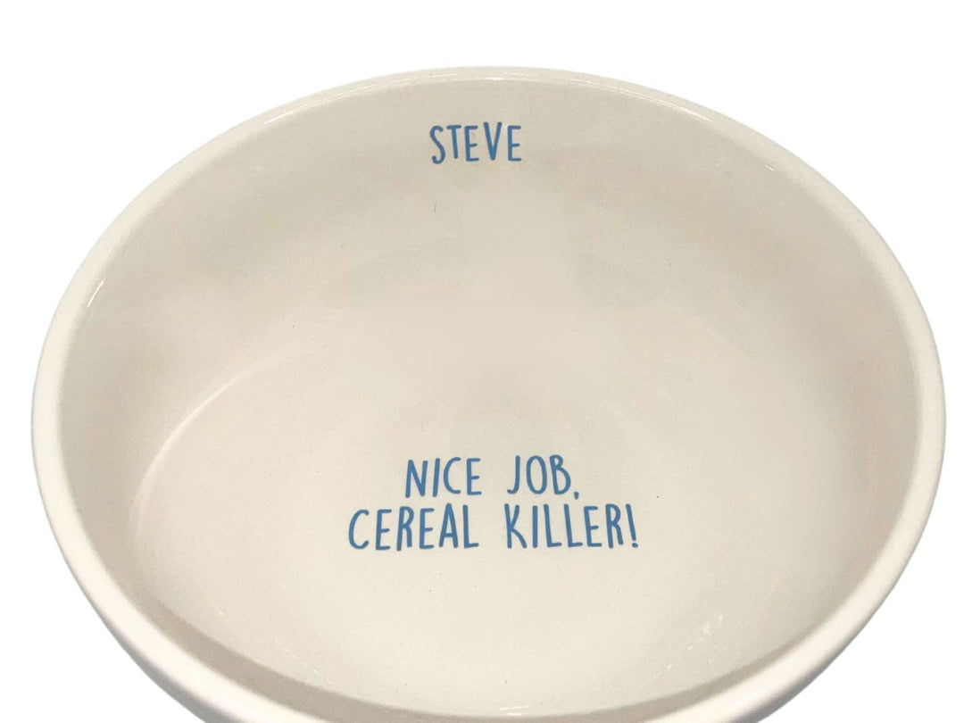 Ceramic Cereal Bowl | Personalized | Add Custom Text | Child Gift | Birthday | Celebration | 6" Dia.