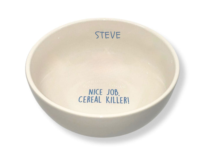 Ceramic Cereal Bowl | Personalized | Add Custom Text | Child Gift | Birthday | Celebration | 6" Dia.