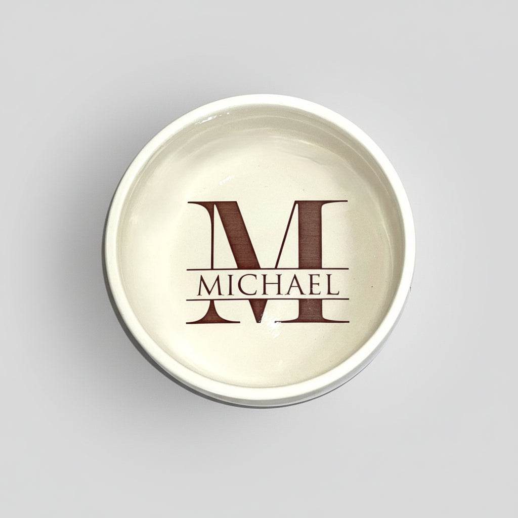 Monogram Change Bowl | Personalized | 3.75" Diameter | Coin Dish | Trinket Bowl | Groomsman | Gift for Him | Ceramic