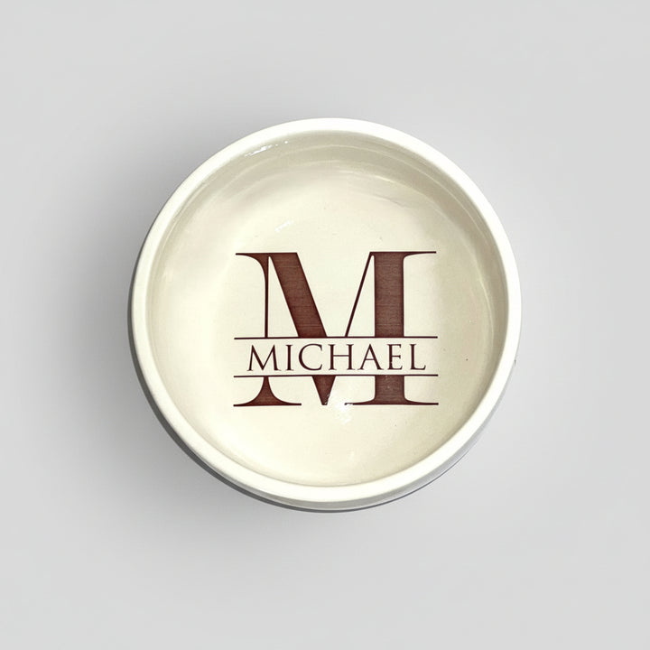 Monogram Change Bowl | Personalized | 3.75" Diameter | Coin Dish | Trinket Bowl | Groomsman | Gift for Him | Ceramic