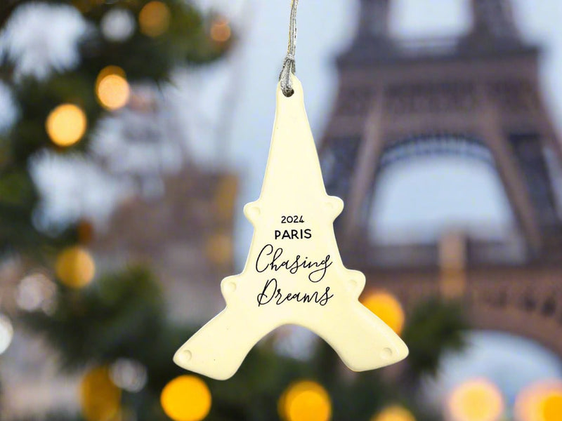 Eiffel Tower shaped ornament to remember the 2024 Paris games