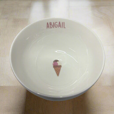 Ceramic Ice Cream Bowl | Personalized | Add Custom Text | Child Gift | Birthday | Celebration | Cone