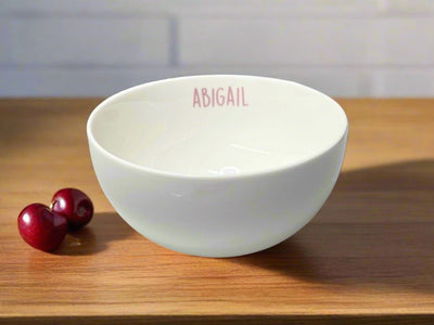 personalized ice cream bowl with childs name