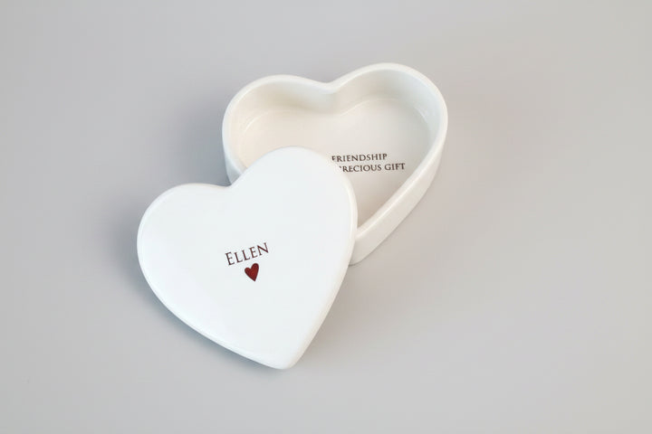 Bridesmaid Gift - Personalized - Heart Keepsake Box
