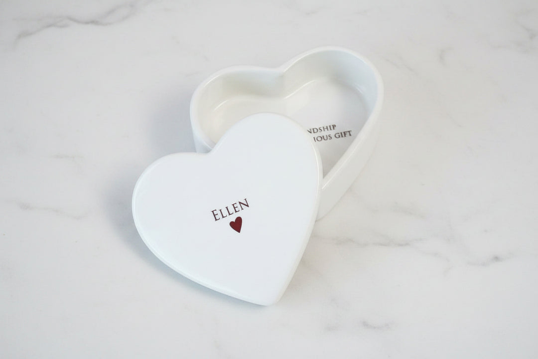 Bridesmaid Gift - Personalized - Heart Keepsake Box