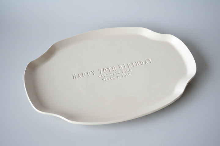 Birthday Gift or Signature Guestbook Platter - Personalized with Name and Date