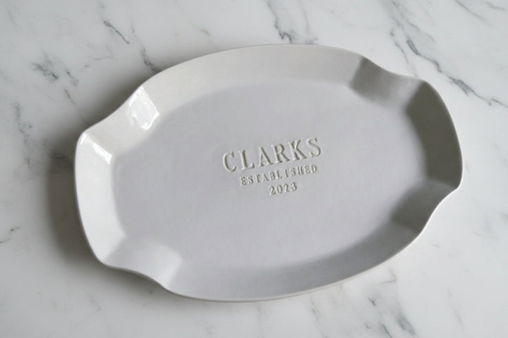 Personalized Platter - Housewarming or Wedding Platter - Handmade