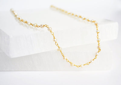 Delicate Fresh Water Pearl Beaded Choker Necklace or Bracelet