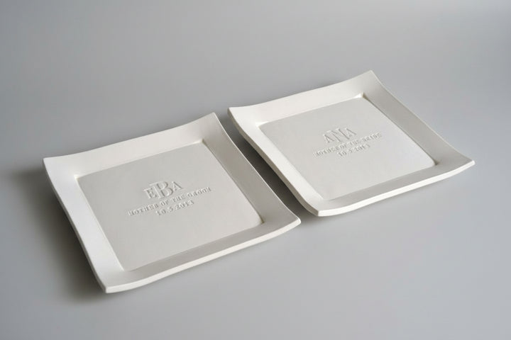 Parent Wedding Gift - Set of Personalized Platters - Mother of the Bride Gift and Mother of the Groom Wedding Gift