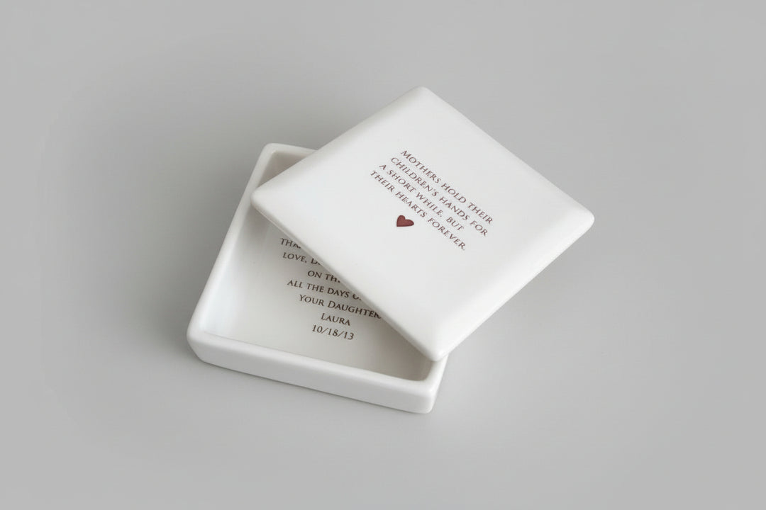 Customizable Mother of the Bride Gift, Square Keepsake Box, Mothers Hold...