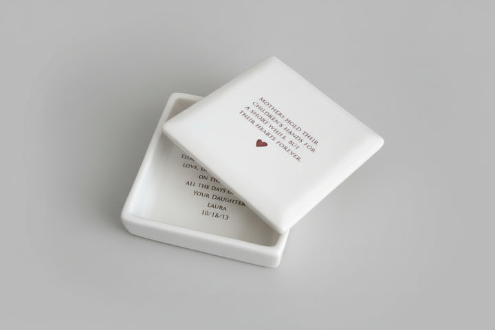 Customizable Mother of the Bride Gift, Square Keepsake Box, Mothers Hold...