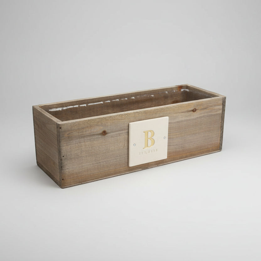 PERSONALIZED Wedding Gift Planter or Wedding Centerpiece Planter Box - Natural Wood
