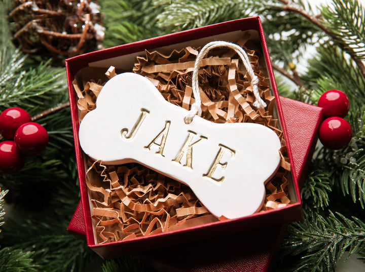 Personalized Dog Christmas Ornament with Name