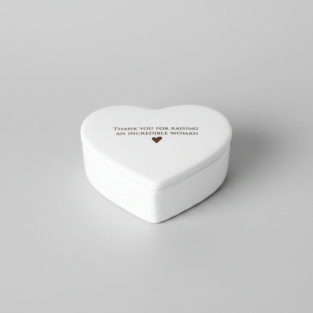 Thank You for Raising an Incredible Woman - Heart Keepsake Box -  Mom Gift - READY TO SHIP