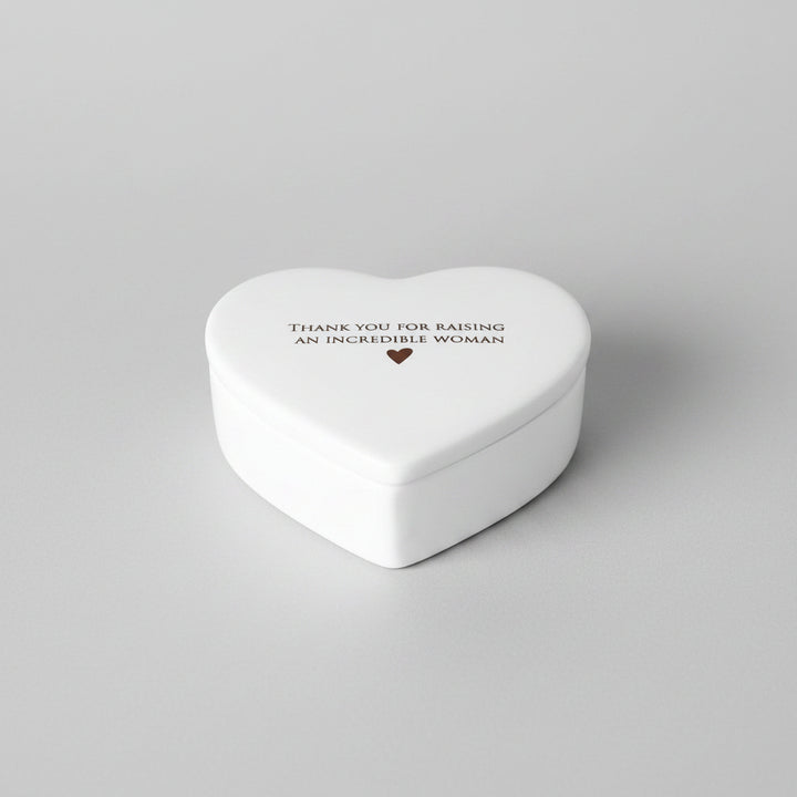 Thank You for Raising an Incredible Woman - Heart Keepsake Box -  Mom Gift - READY TO SHIP