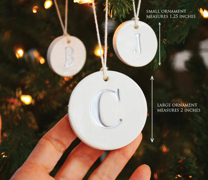 Personalized Letter Christmas Ornament, Initial Ornament