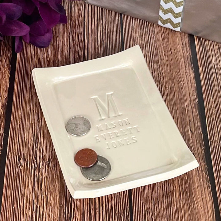 Personalized Catchall with Initial & Name - B’nei Mitzvah or Newborn Gift