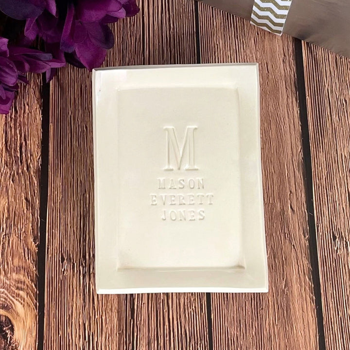 Personalized Catchall with Initial & Name - B’nei Mitzvah or Newborn Gift