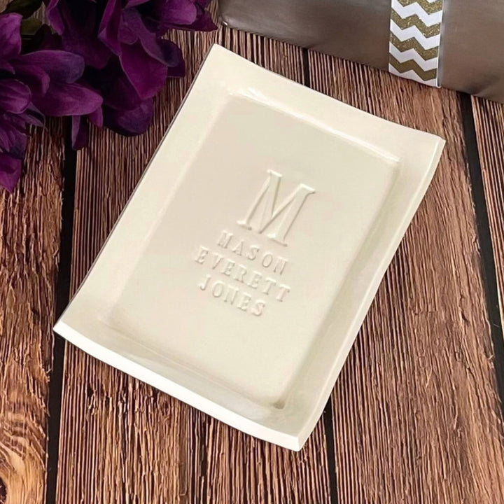 Personalized Catchall with Initial & Name - B’nei Mitzvah or Newborn Gift