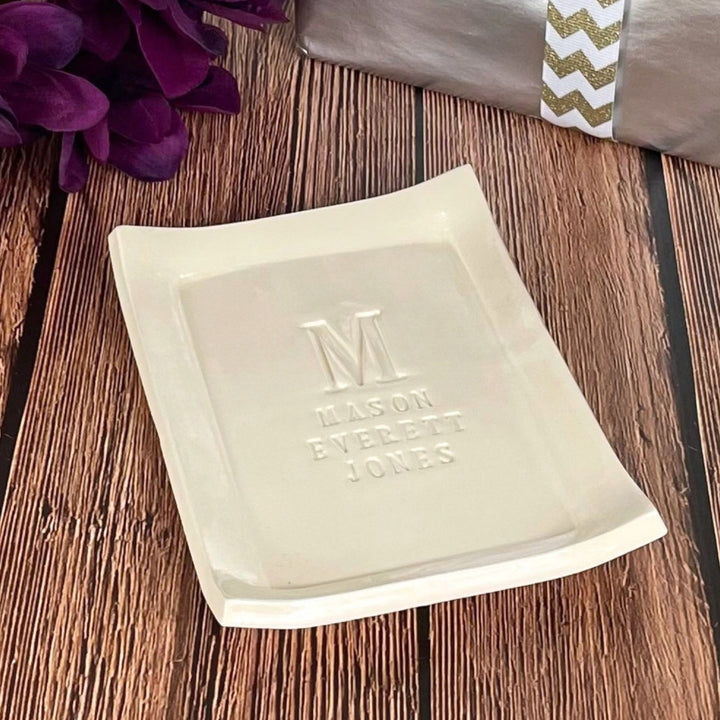 Personalized Catchall with Initial & Name - B’nei Mitzvah or Newborn Gift