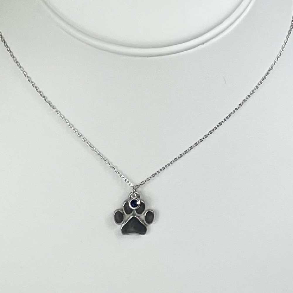 small paw charm necklace