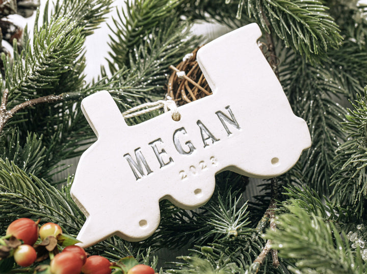 First Christmas Ornament 2024 - Personalized Train Ornament