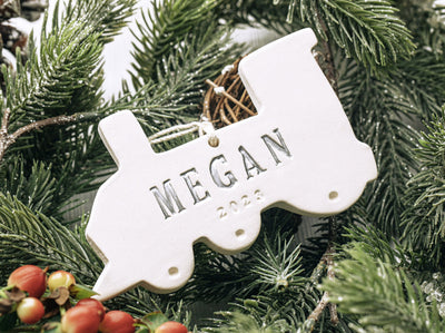 First Christmas Ornament 2023 - Personalized Train Ornament
