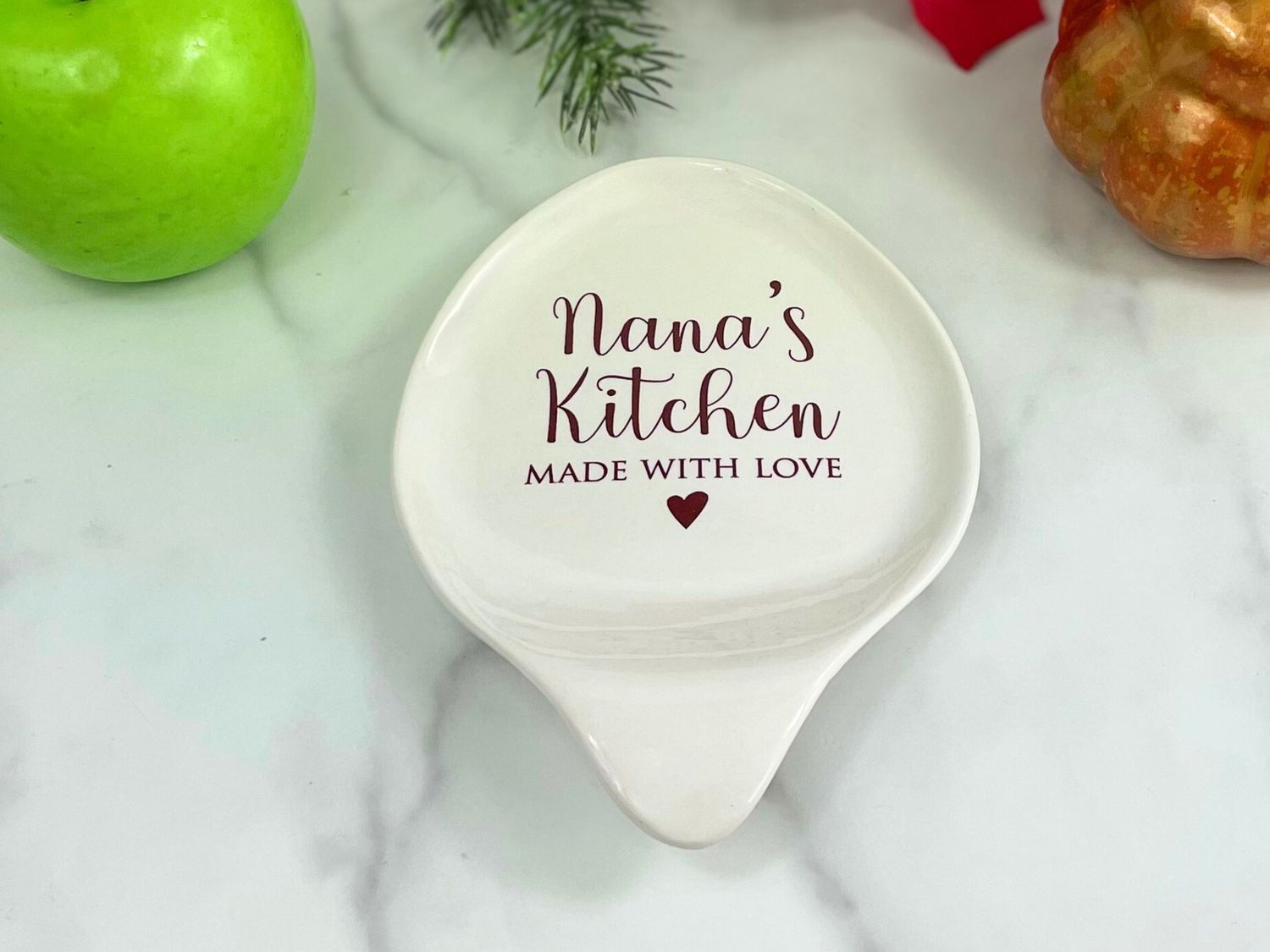 Personalized Ceramic Spoon Rest