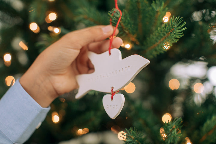 Peace, Love, Joy - Dove Christmas Ornament, 2024, READY TO SHIP