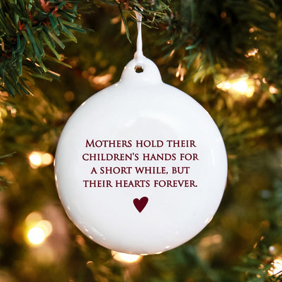 Mothers hold their children's hands... Holiday Bulb Ornament 