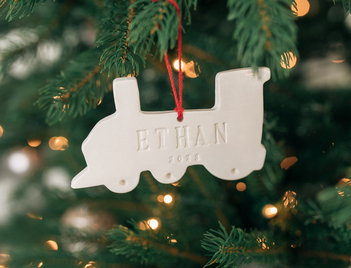 First Christmas Ornament 2024 - Personalized Train Ornament