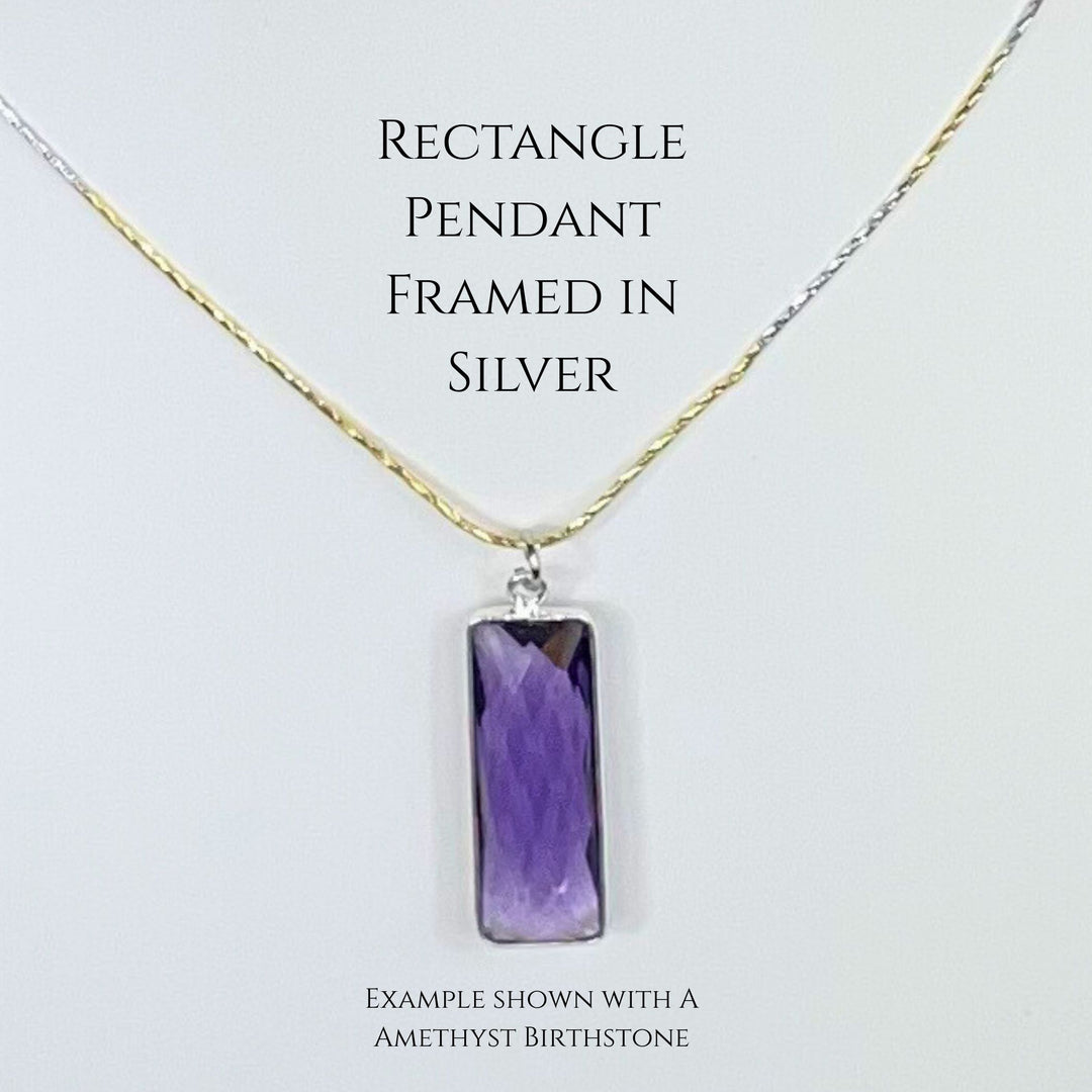 Two-tone Sterling Silver & Gold 18" Necklace with Choice of Birthstones