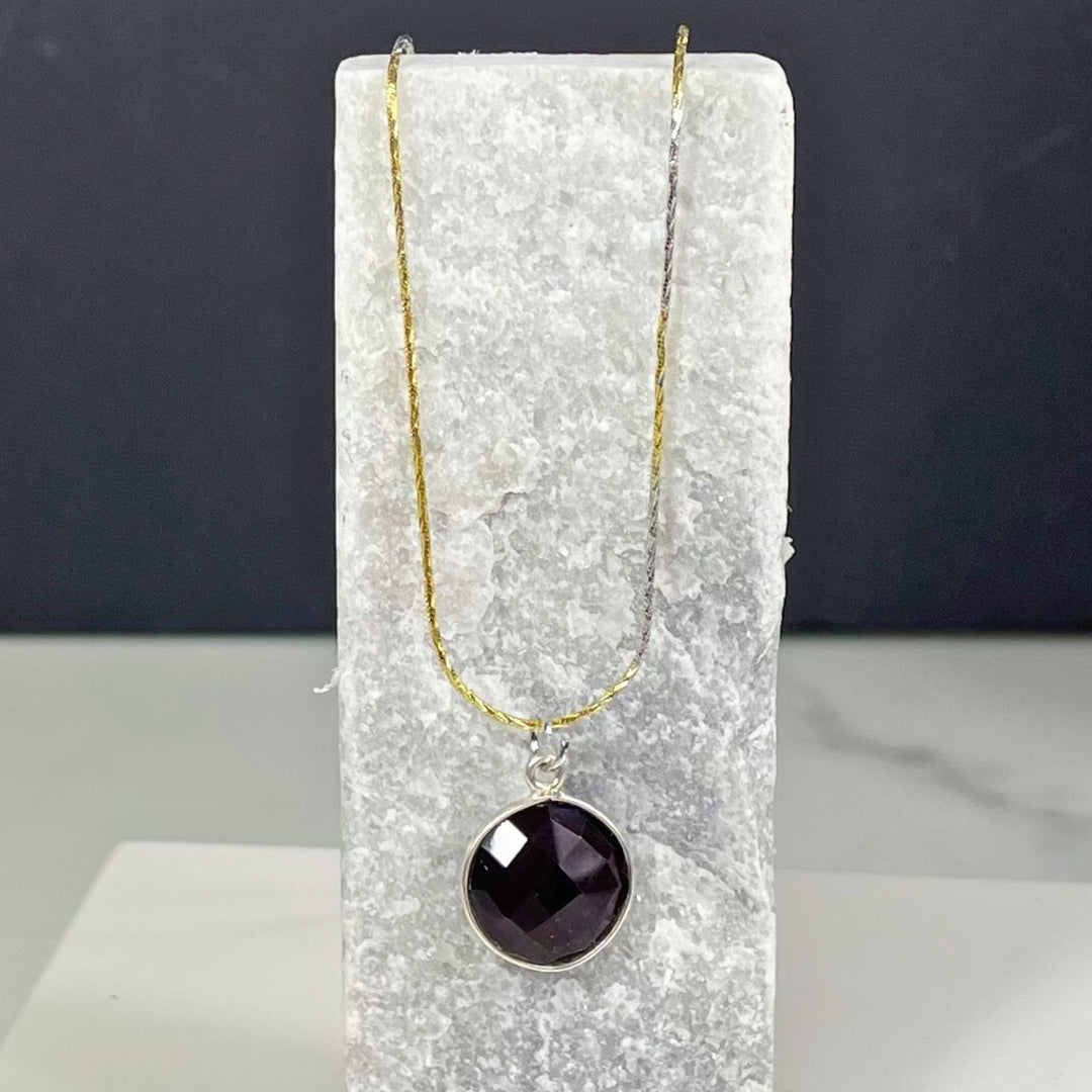 Two-tone Sterling Silver & Gold 18" Necklace with Choice of Birthstones