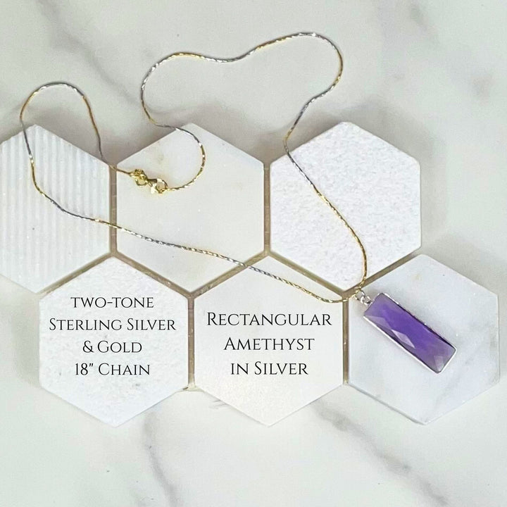 Two-tone Sterling Silver & Gold 18" Necklace with Choice of Birthstones