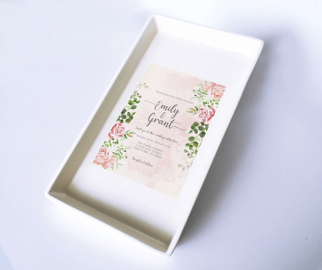 Personalized Wedding Invitation Gift - Rectangular Tray