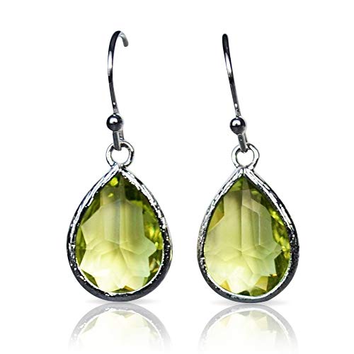 Peridot earrings, August Birthstone Gift, August Birthstone earrings, Bridesmaid earrings, Peridot Birthday Gift for Her, Tear Drop Earrings