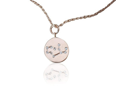 Zodiac Jewelry, Rose gold Zodiac Necklace, Constellation Necklace, Astrology Necklace, Gemini Necklace