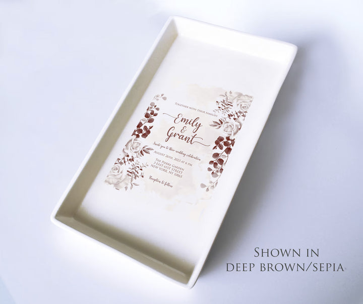 Personalized Wedding Invitation Gift - Rectangular Tray