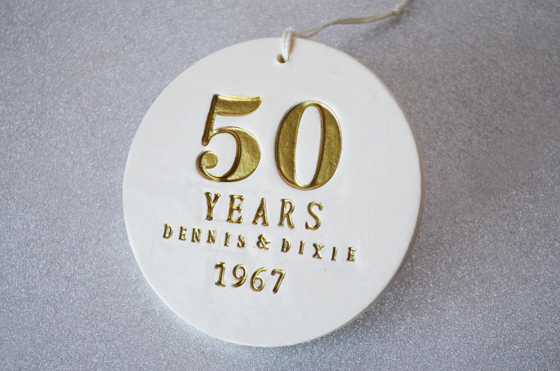 50th Anniversary Gift, Golden Anniversary Gift, 50th Wedding Anniversary Ornament